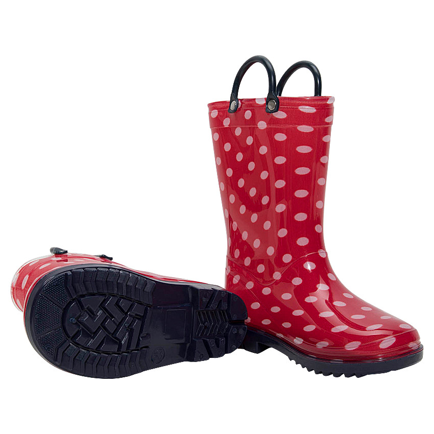 Bottes de pluie en caoutchouc à pois all-over avec print Minnie Disney du 28 au 32 
