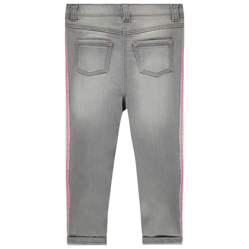 Jegging effet used à bandes contrastées 