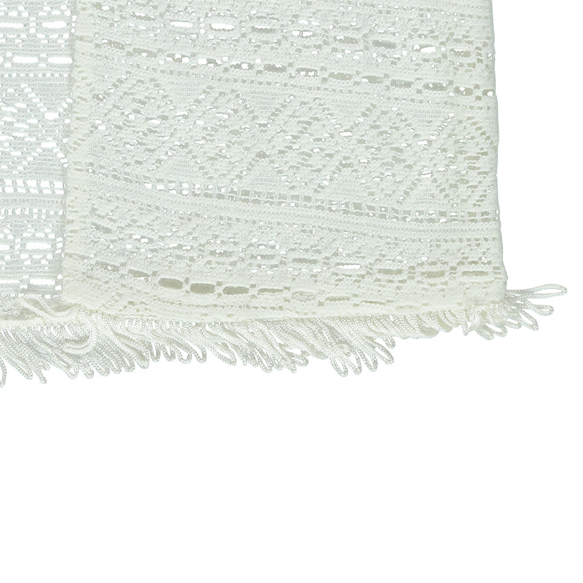 Junior - Gilet kimono sans manches en crochet avec franges 