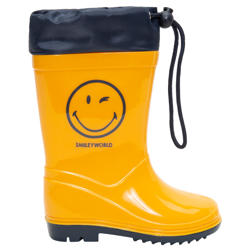 Bottes de pluie avec col imperméable et print Smiley du 28 au 32 
