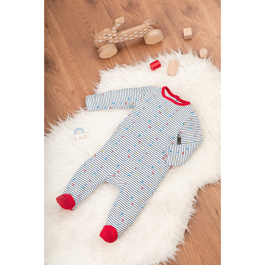 Lot de 2 dors-bien en jersey à rayures et bateaux printés 