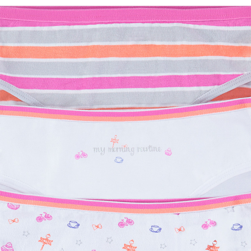 Junior - Lot de 3 culottes imprimées en coton 