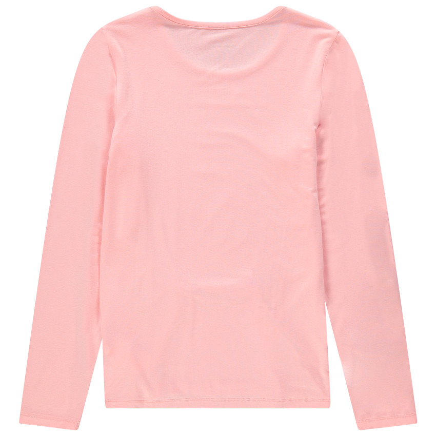 T-shirt manches longues en viscose effet noué avec print 
