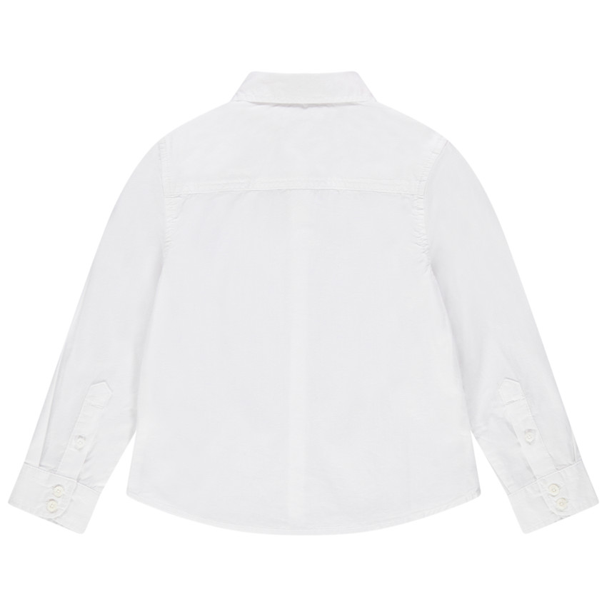 Chemise manches longues blanche unie 