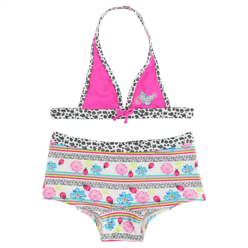 Maillot de bain 2 pièces imprimé fantaisie 