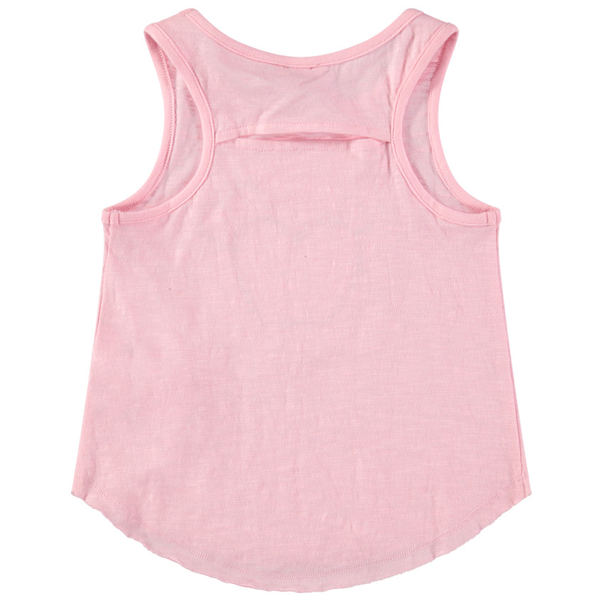 Débardeur rose avec cactus et message printés  