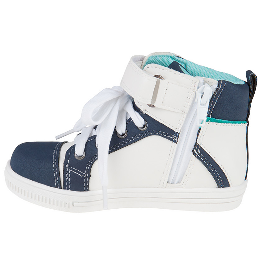 Baskets montantes à lacets et scratch  