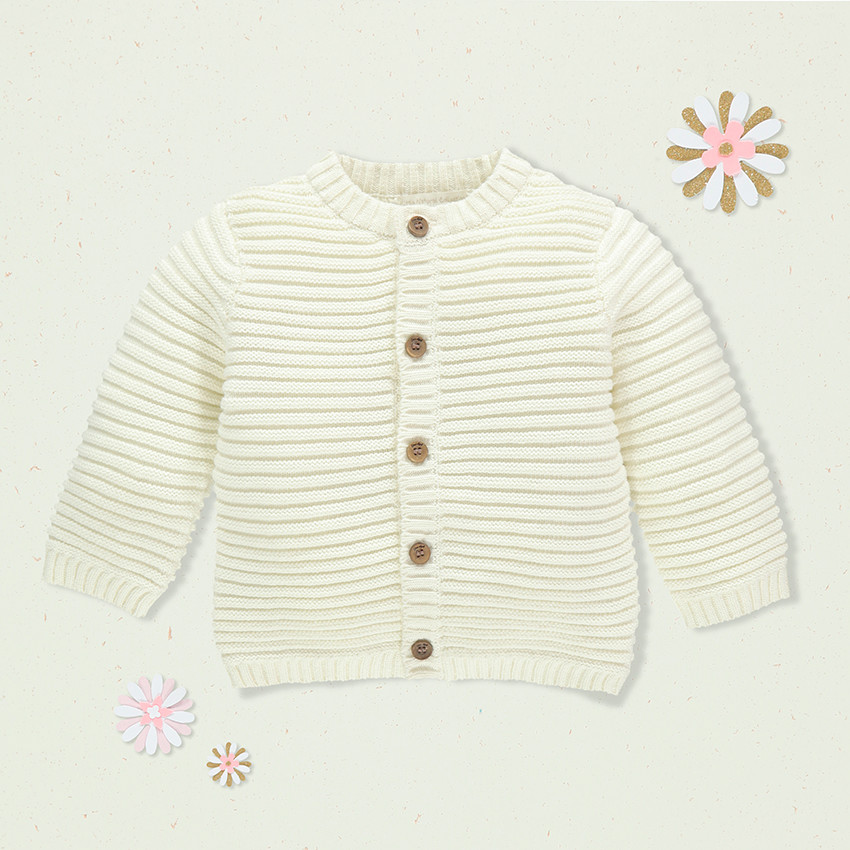 Gilet en tricot bio à jeu de mailles 