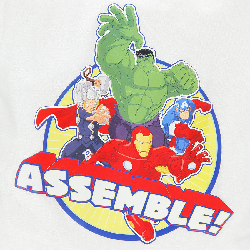 Pyjama en jersey court Marvel avec tee-shirt print Avengers 