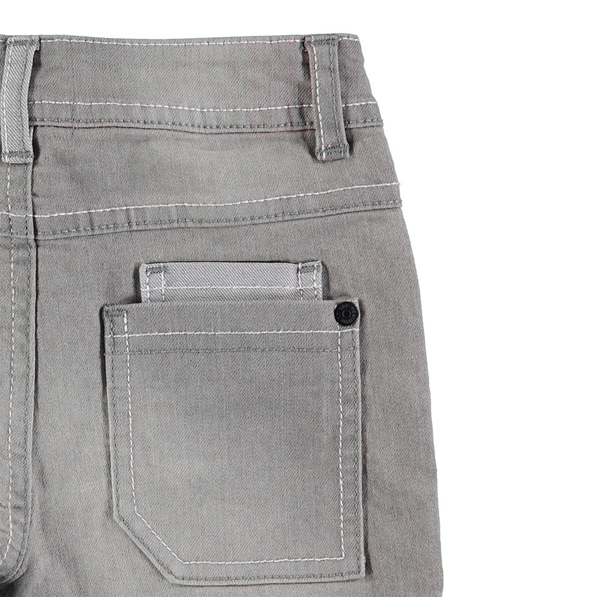 Jeans effet used et crinkle 6 poches 