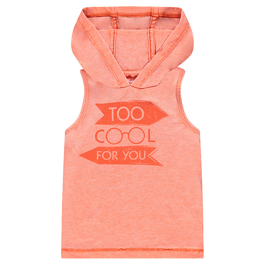 Debardeur maille à capuche 