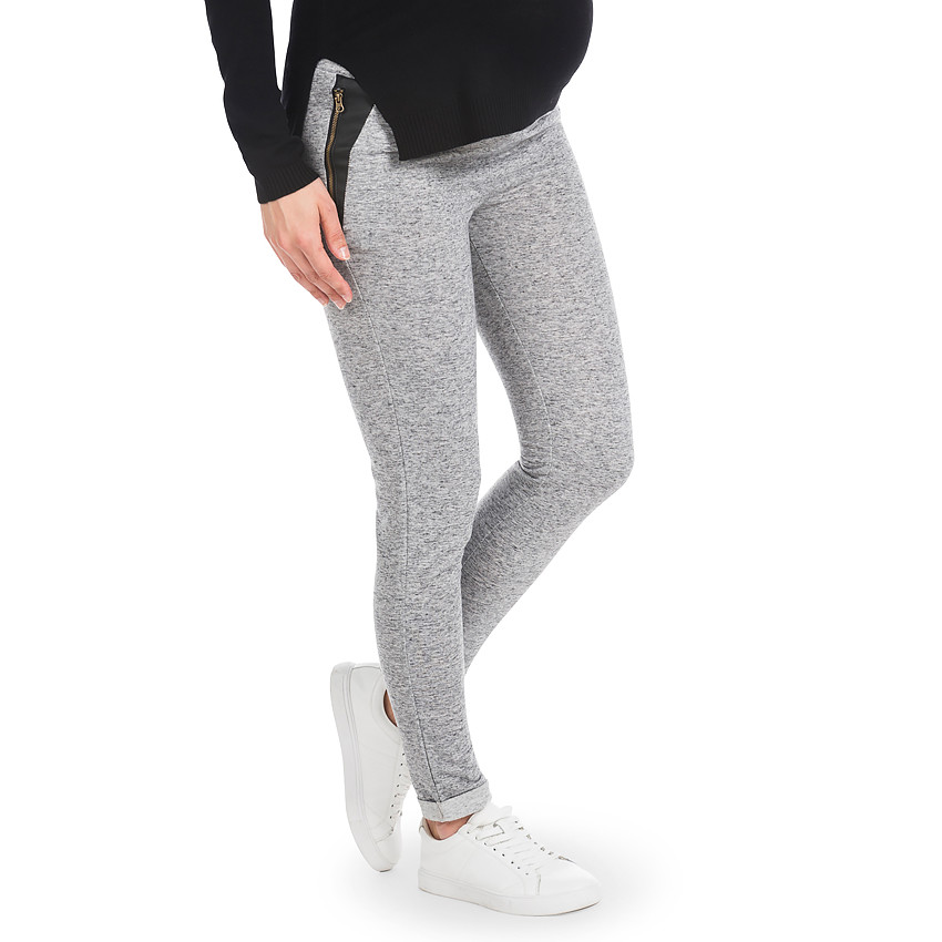 Pantalon de jogging de grossesse avec détails effet cuir 