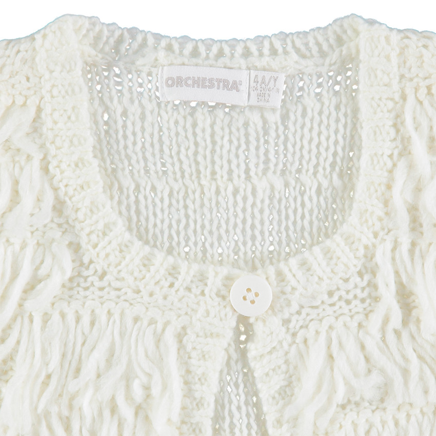 Gilet sans manches en tricot à franges 