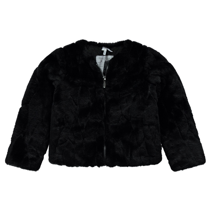 Veste courte en fausse fourrure doublée sherpa 