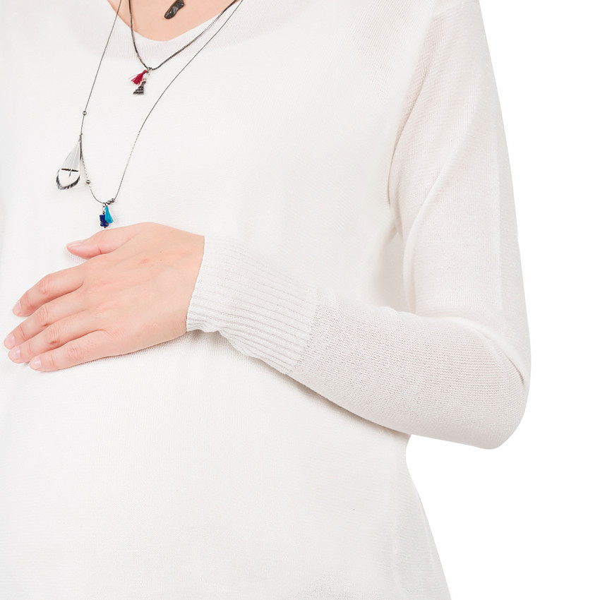 Pull de grossesse en tricot avec dos croisé 