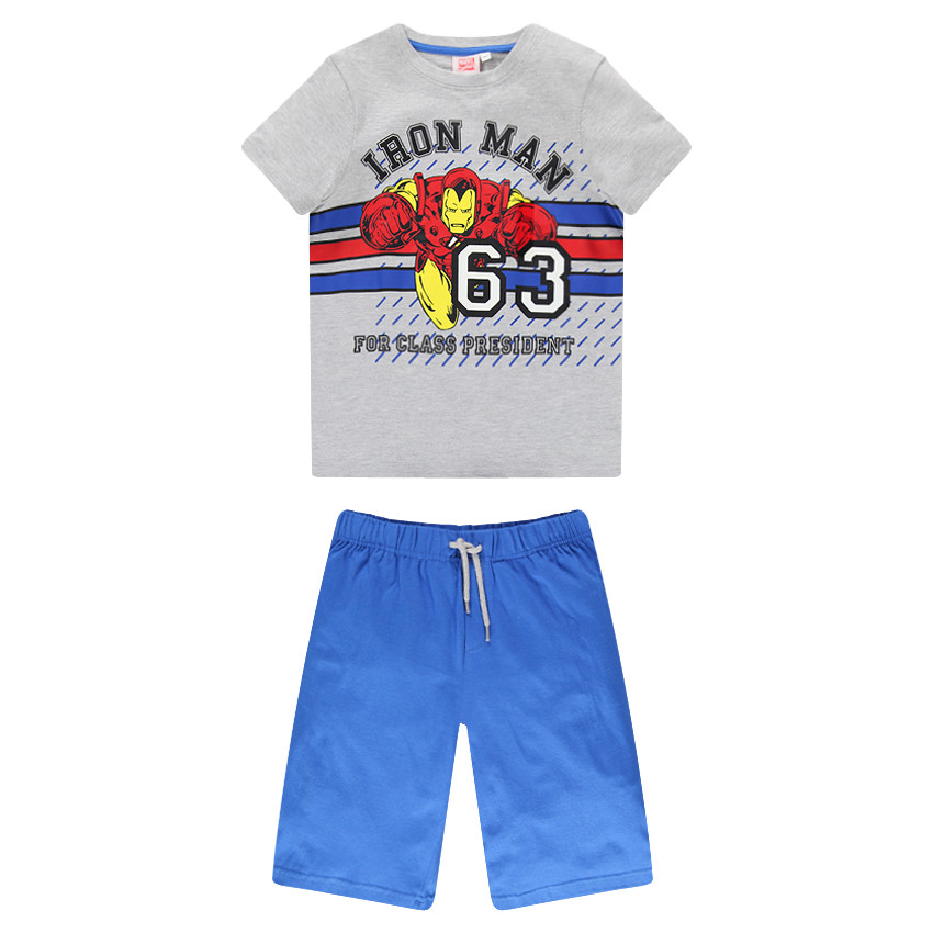 Junior - Pyjama en jersey court Marvel print Iron Man 