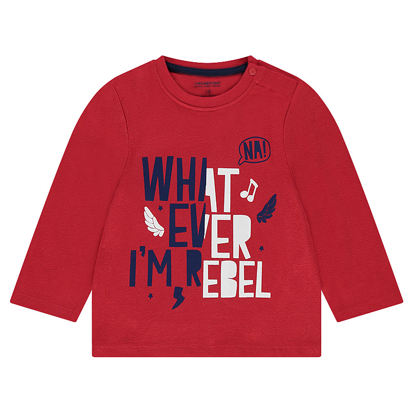 Tee-shirt manches longues en jersey avec motif fantaisie printé 