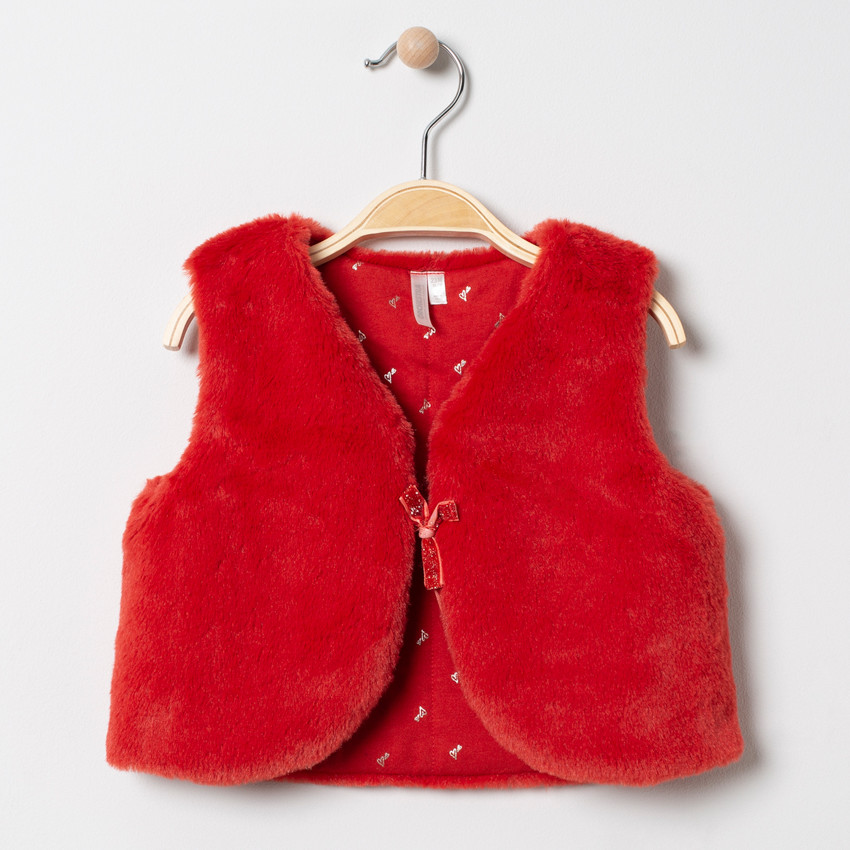 Gilet sans manche effet sherpa 