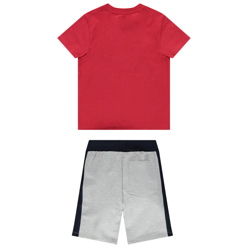 Ensemble avec t-shirt à  logo Batman et bermuda brodé 