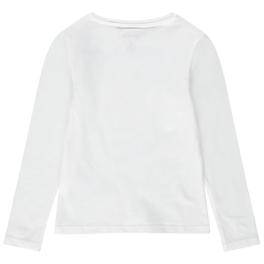 T-shirt manches longues en jersey avec motif en sequins 