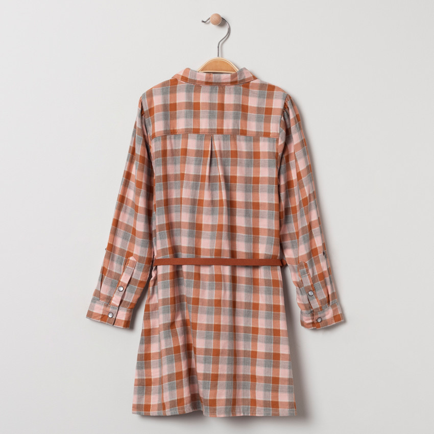 Robe manches longues à carreaux 