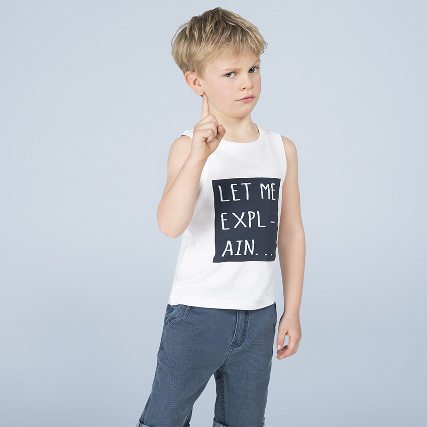 Débardeur en jersey avec texte printé 