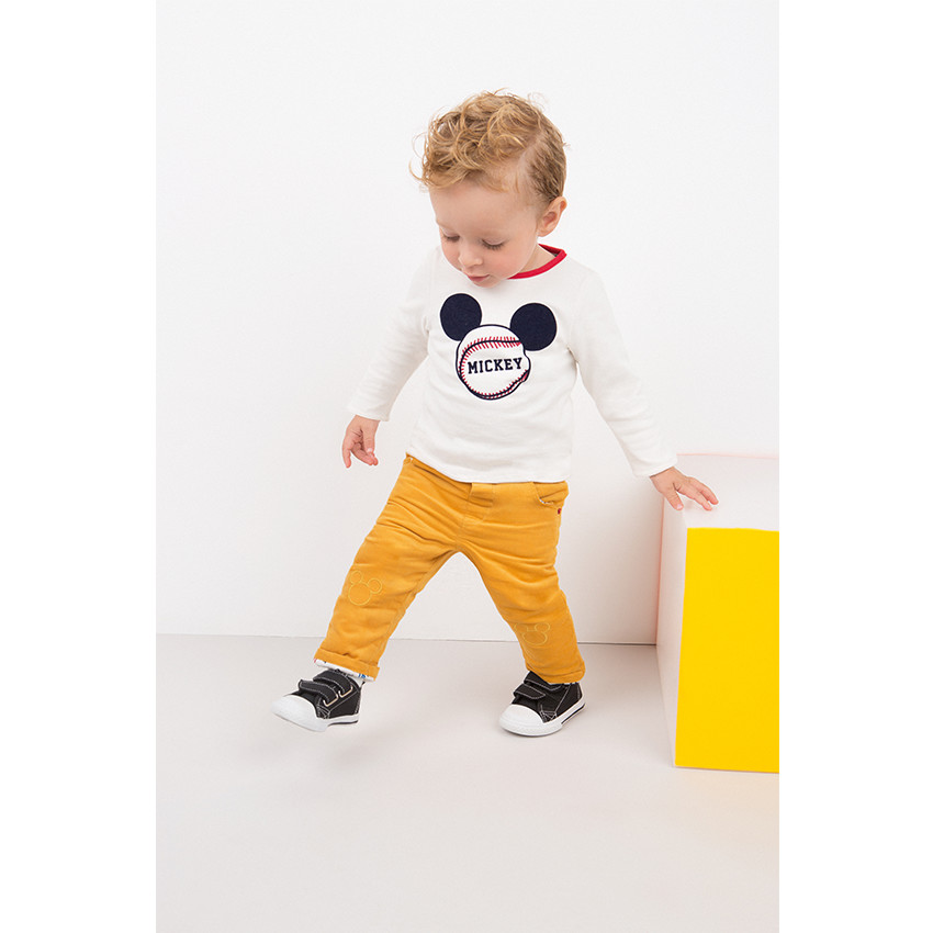 Ensemble tee-shirt manches longues réversible Mickey et pantalon en velours 