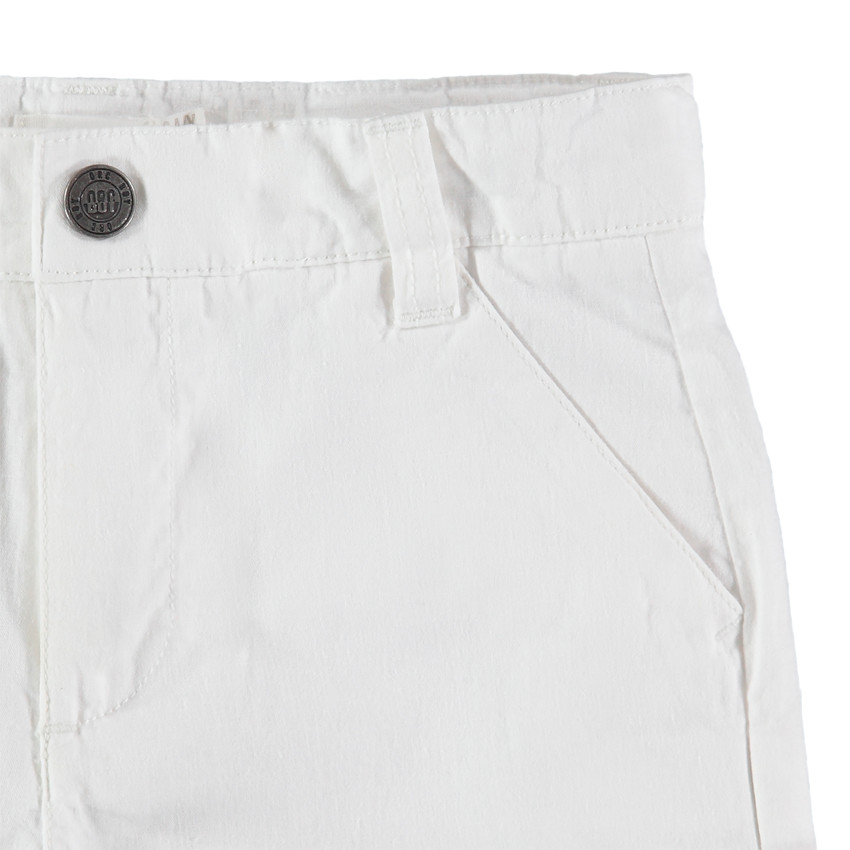 Bermuda uni en toile à poches italiennes 