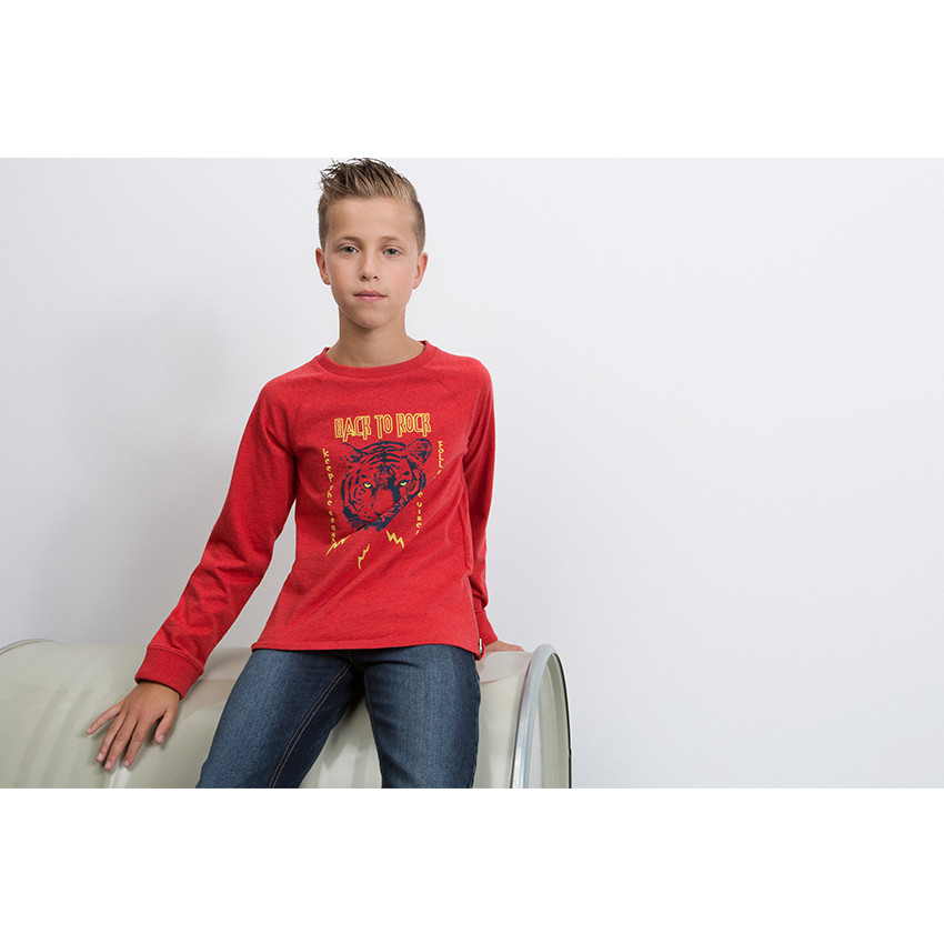 Junior - Tee-shirt manches longues en jersey print tigre 