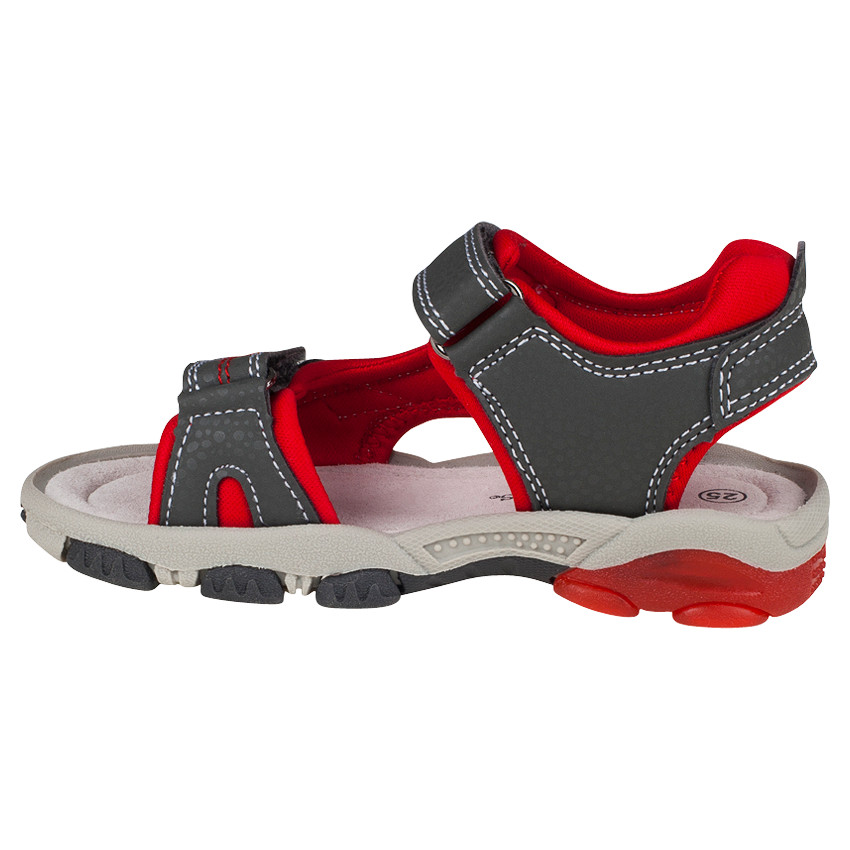 Nu-pieds à scratchs avec empiècements contrastés 