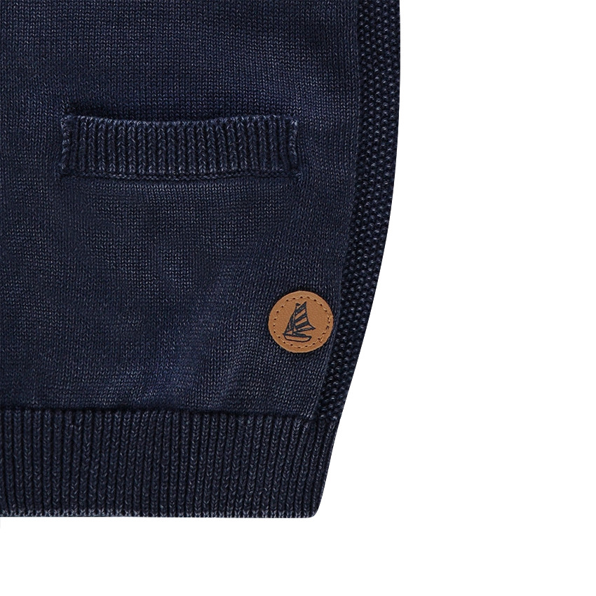 Gilet en tricot surteint avec poches 