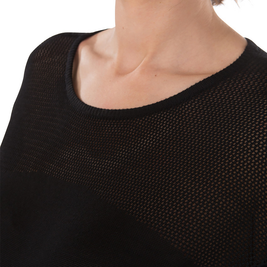 Pull de grossesse en maille ajourée et unie 