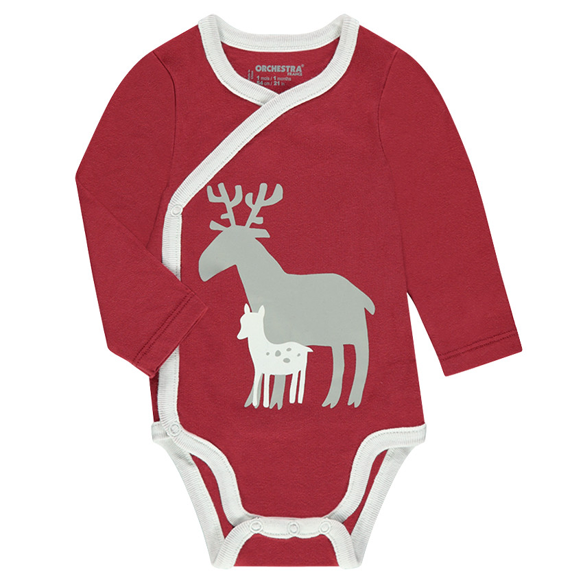 Lot de 7 bodies manches longues prints thème forêt 