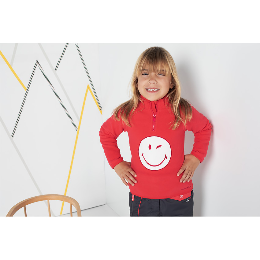 Sweat en polaire avec ouverture zippée sur le devant 