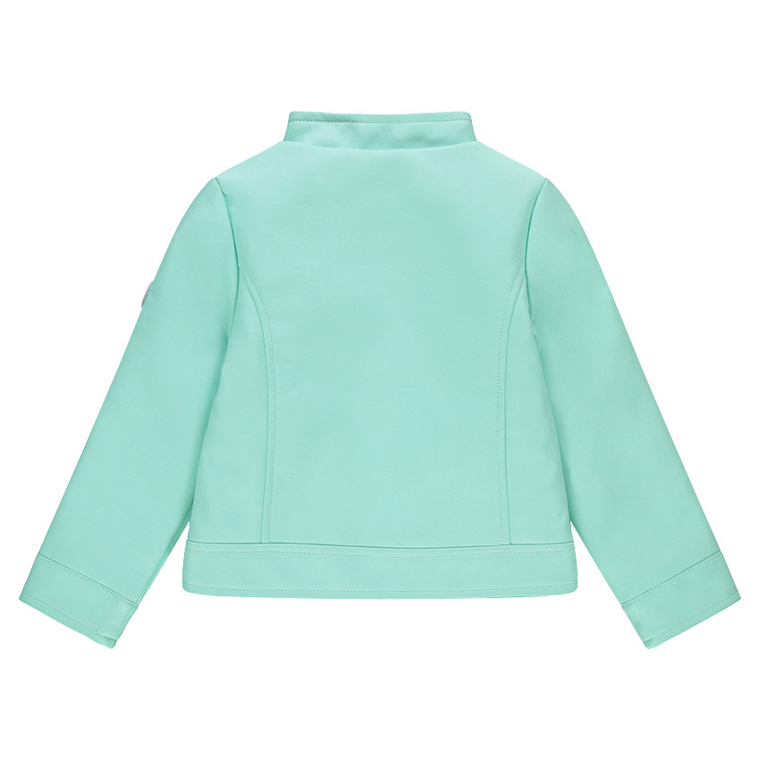 Veste en simili cuir style motard avec doublure en satin imprimé 