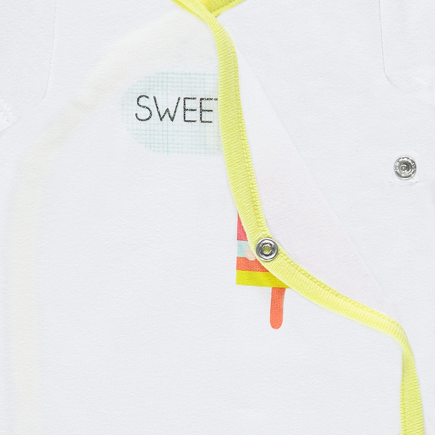 Lot de 7 bodies manches courtes en jersey avec glaces printées 