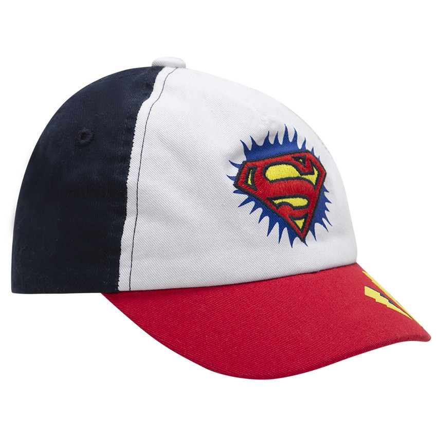Casquette en twill tricolore avec logo Warner Superman brodé !  