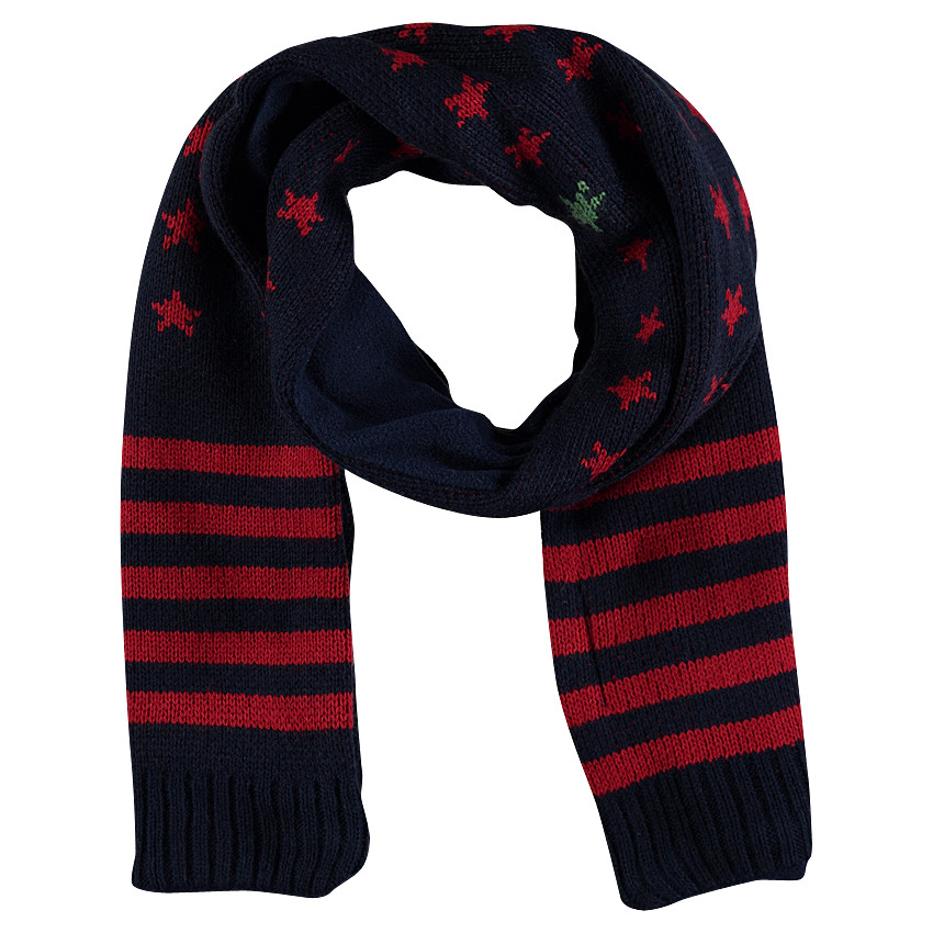 Echapre en tricot doublée micropolaire motif étoiles 