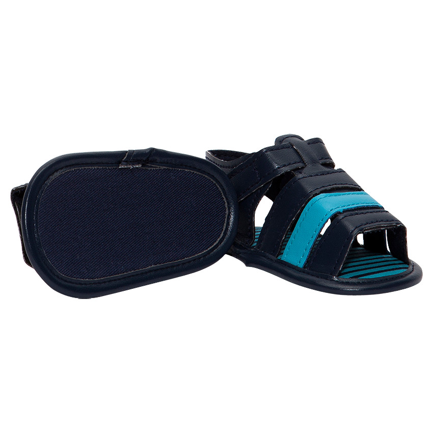 Nu-pieds à lanière contrastée 