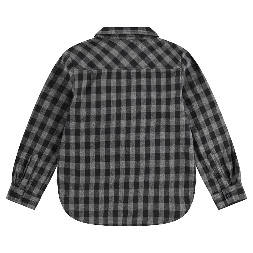 Junior - Chemise manches longues à carreaux all-over 