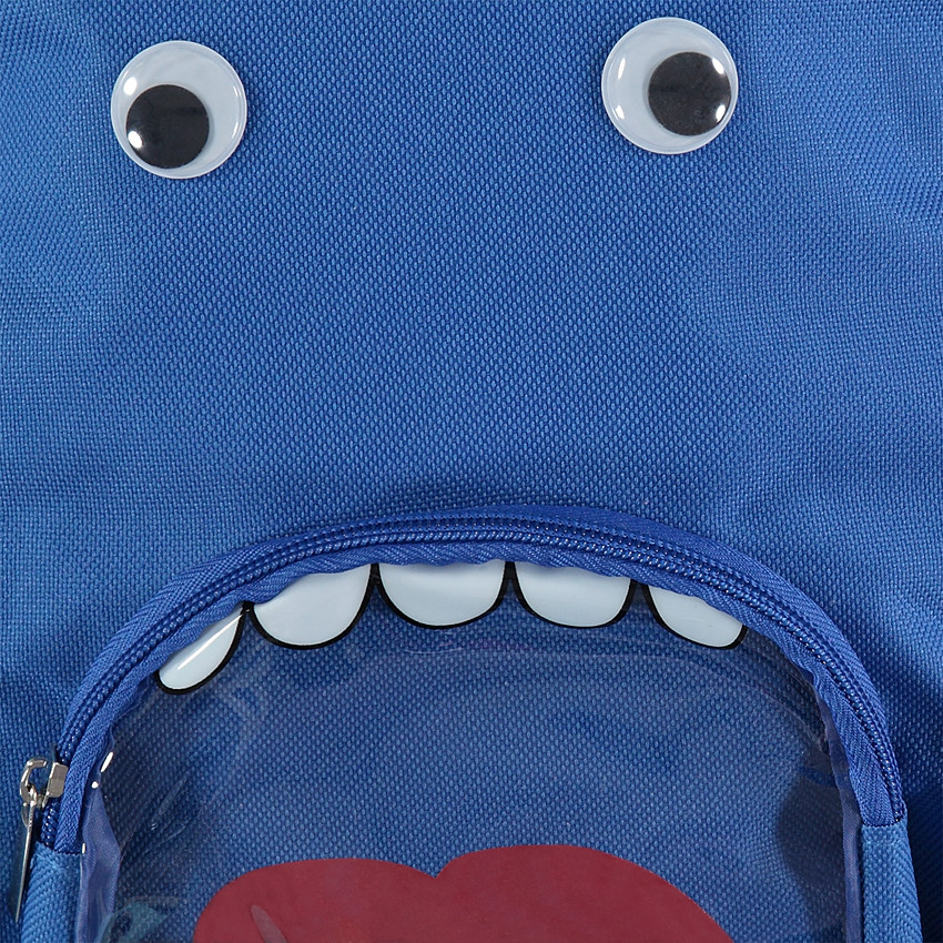 Sac à goûter monstre avec poche transparente  