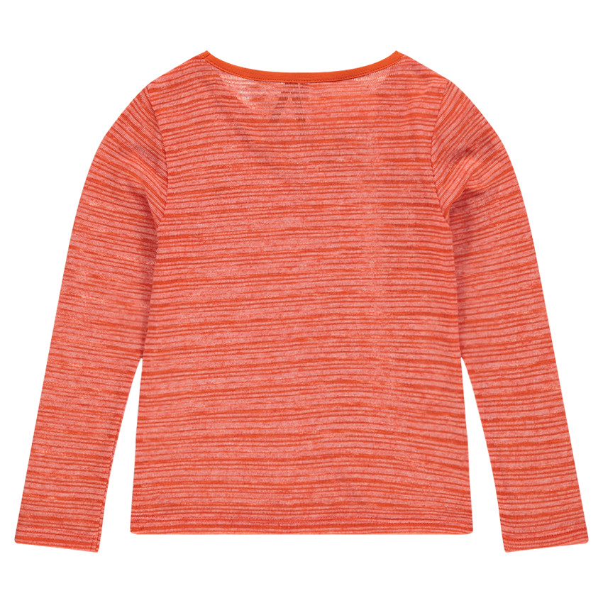 Tee-shirt manches longues effet rayé avec print fantaisie 