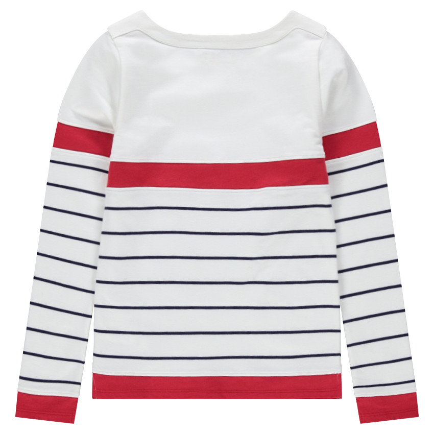 Junior - Marinière en coton avec boutons fantaisie 