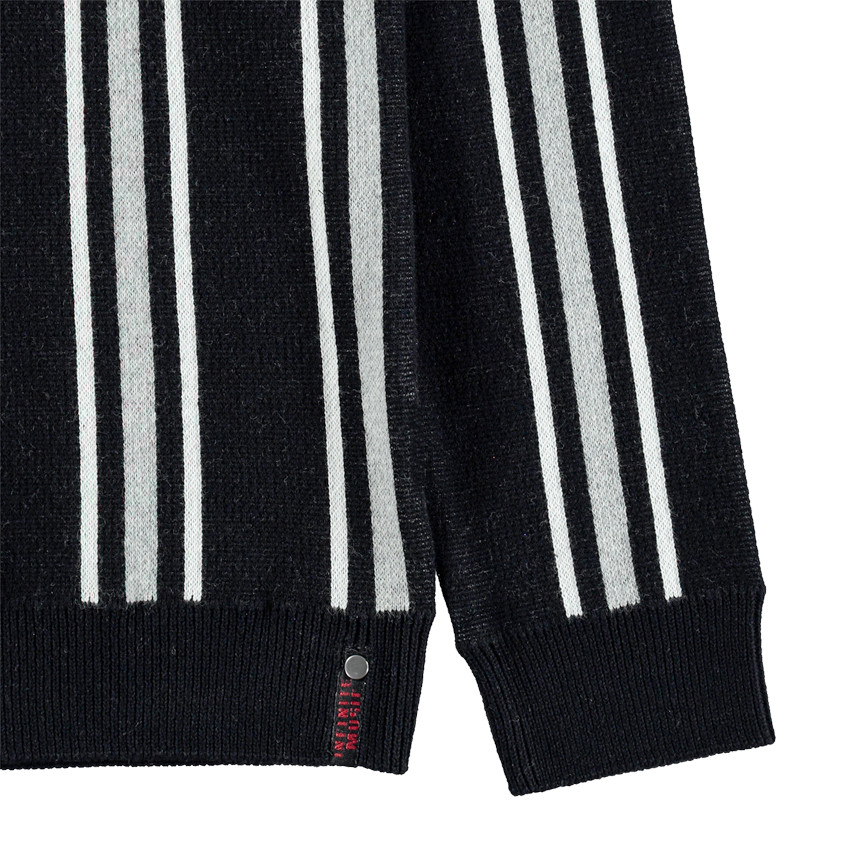 Junior - Pull en tricot à rayures verticales contrastées 