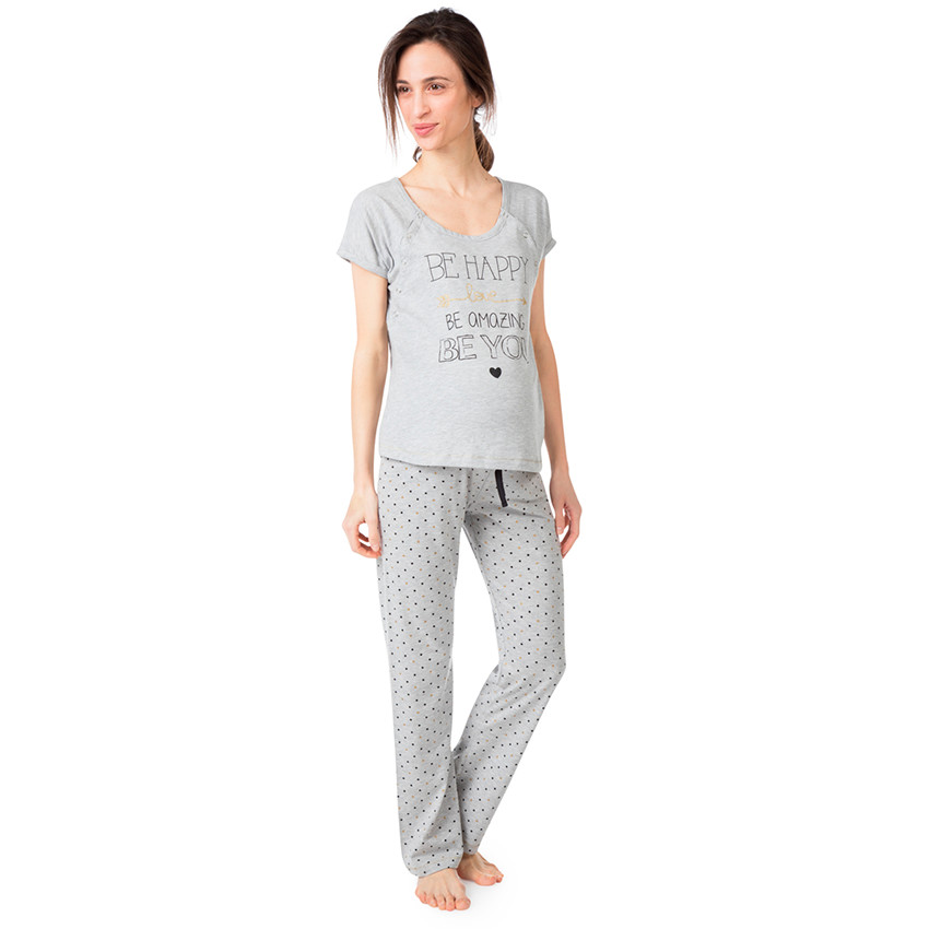 Pantalon homewear de grossesse imprimé all-over 