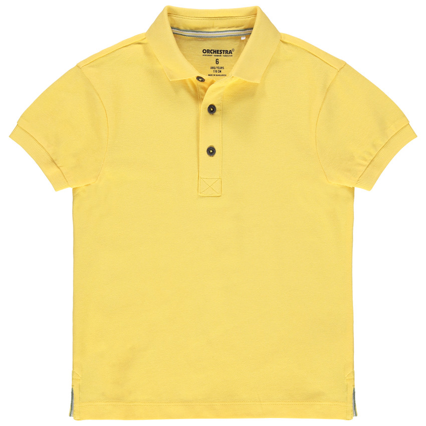 Polo manches courtes uni en coton bio 