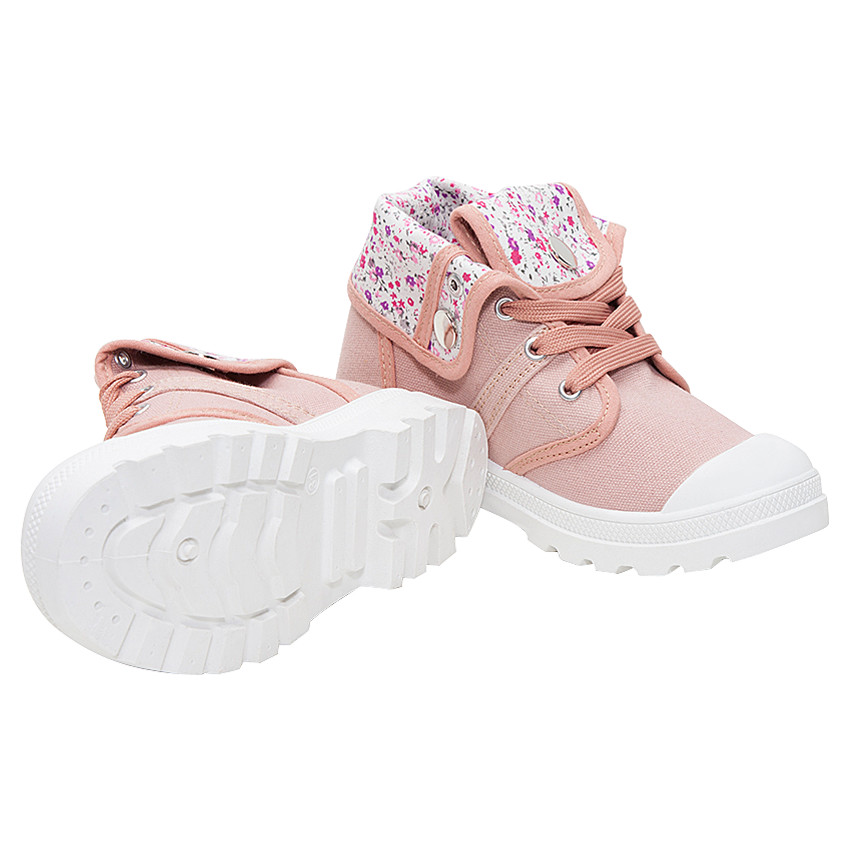 Baskets montantes en toile avec revers liberty 