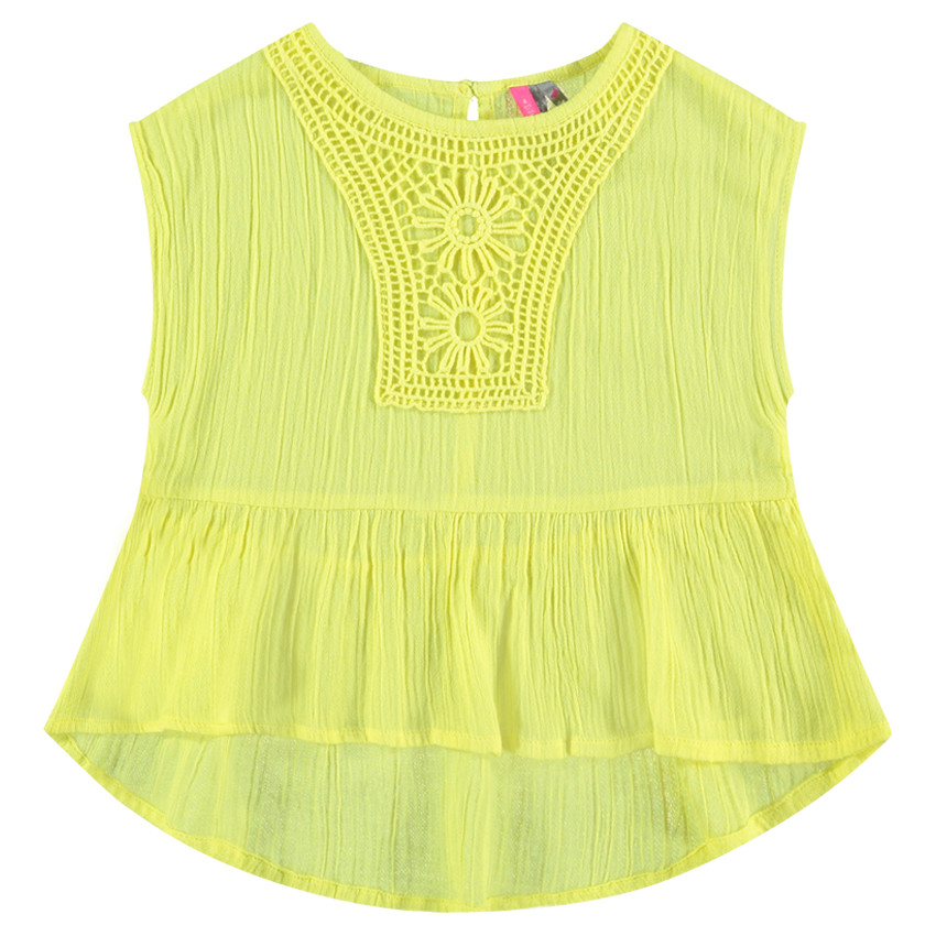 Top en crépon fantaisie et crochet 