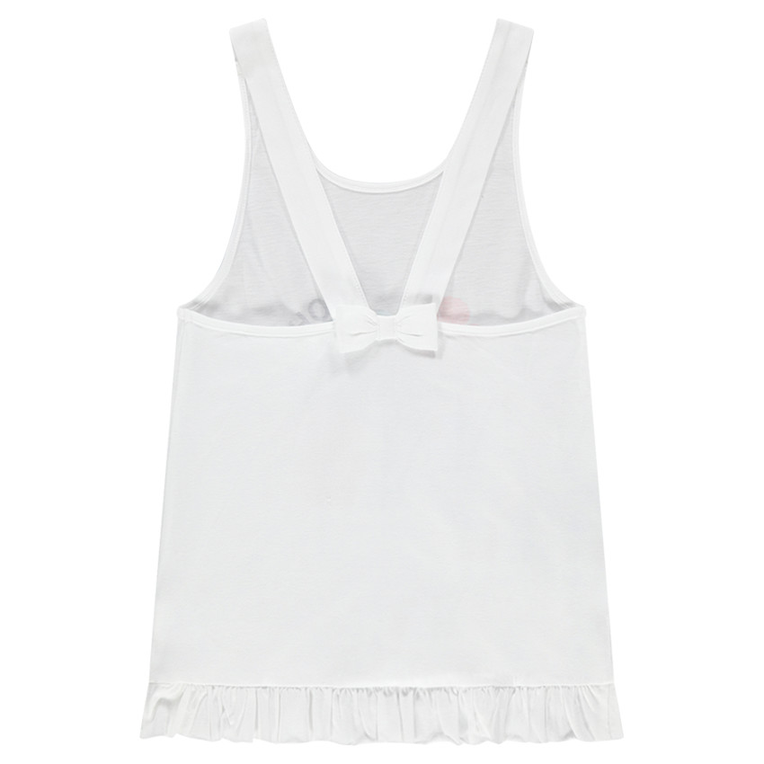 Junior - Débardeur avec print tropical et bretelles croisées au dos 