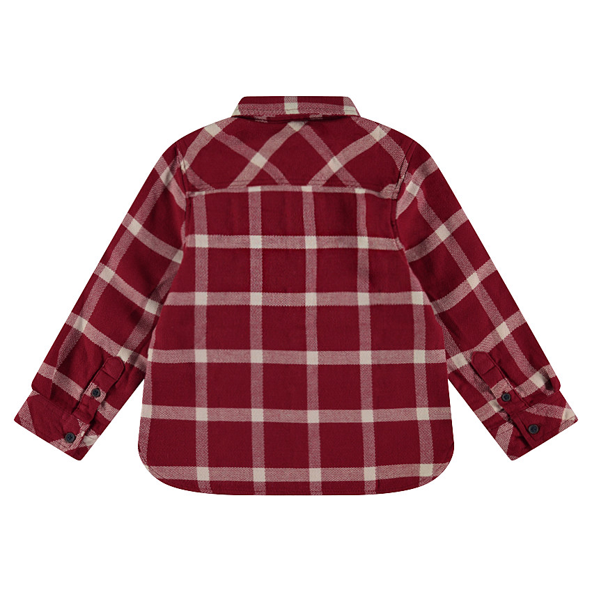Chemise manches longues à carreaux en flanelle 